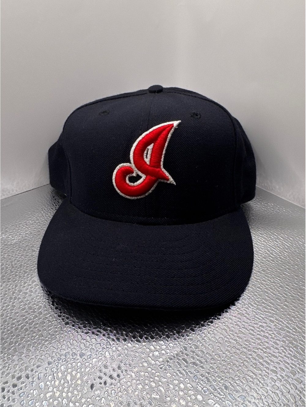 Vintage New Era Cleveland Indians 59Fifty, script 'I' logo